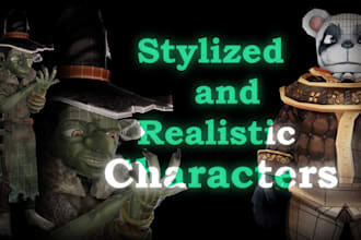 model and rig stylized and realistic 3d characters