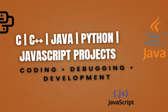 do c c plus plus java python and javascript projects