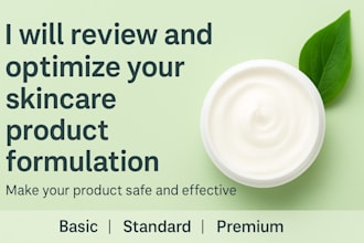 review and optimize your skincare product formulation