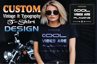 design a vintage retro typography tshirt in a unique style