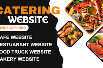 design restaurant, catering food delivery, meal prep, cafe website on wordpress