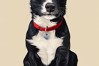 make disney pet portrait illustration