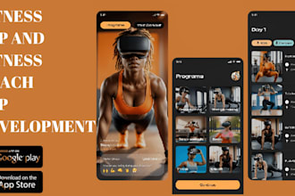 develop fitness streaming app, fitness app and fitness coaching app