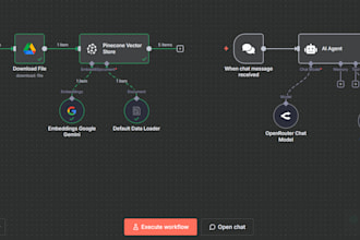 build rag pipeline and chatbot using n8n
