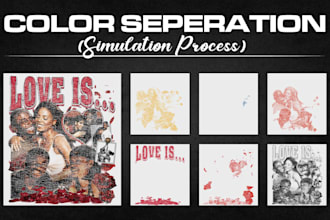do professional color separation for screen printing