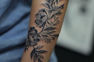 create a tattoo design of tattoo sleeve