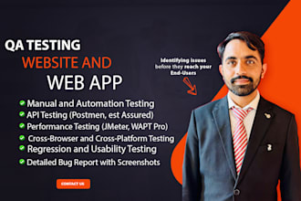 perform professional manual and automation QA testing for your website or