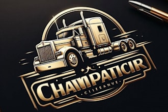 do truck dispatching transportation business logo design