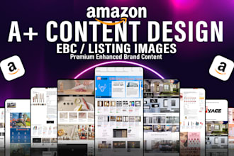 design amazon images, a plus content, infographics, and ebc