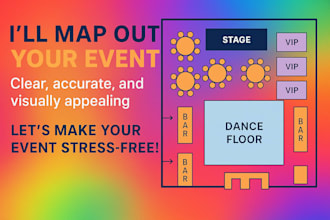 design professional event seating charts, floor plans and venue layouts