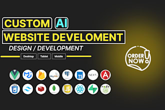 build a custom ai website, ai saas application, and ai software development