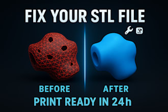 fix and modify stl file for 3d printing, mesh repair