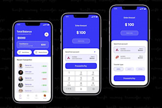 develop a custom e transfer fintech app design to full stack dev