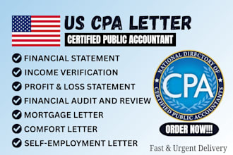 prepare audited financials and verify as licensed CPA