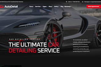design car detailing car wash website auto detailing website car dealership