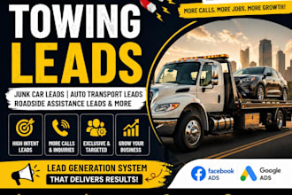 generate towing leads, junk car leads, auto transport leads, roadside assistance