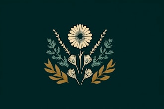 design a unique botanical boho logo