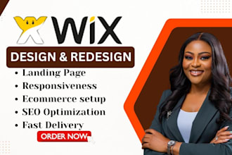 create wix website design, wix redesign, wix business site, wix ecommerce store