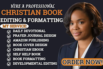 edit, format daily devotional book, christian and religion book cover design kdp