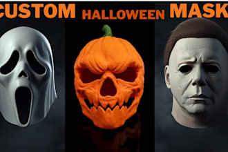 create custom and scary halloween mask spooky mask oni mask and cosplay