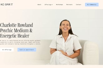 build wix metaphysical spiritual website hoslistic reiki healing therapy website