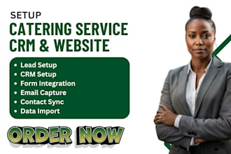 setup catering service CRM catering service leads  catering service website