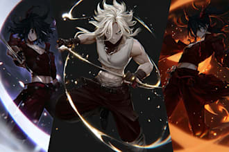 draw commission into anime or manga style art