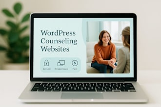 design a professional wordpress counseling or therapy website that builds trust