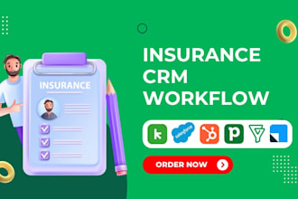 insurance CRM workflows zoho bigin salesforce hubspot pipedrive keap leadsquared