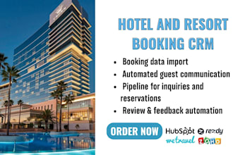 setup hotel and resort CRM with hubspot freshsales rezdy travelmax wetravel zoho