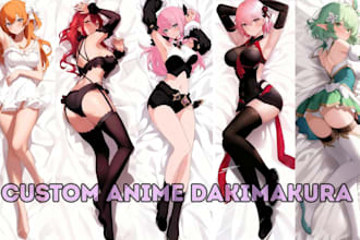 draw custom dakimakura body pillow nsfw anmie pfp fanart vtuber oc