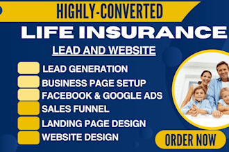 deliver verified life insurance leads and responsive website