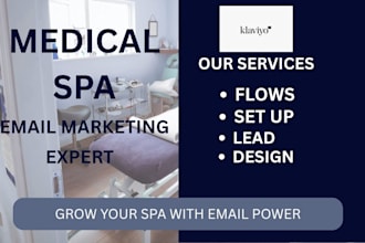 setup high converting klaviyo email marketing flows lead generation for med spas