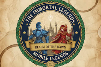 do unique vintage mobile legends logo for gamers and clans