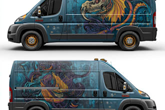 design branding car wrap, vehicle wrap, truck wrap and van wrap design