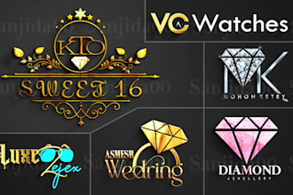 design beautiful feminine sparkle glitter logo design