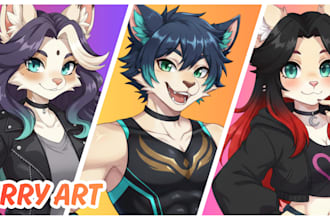 draw furry art, fursona, furry pfp, furry oc and anthro art, sfw