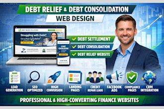 build debt relief website debt consolidation website debt settlement website