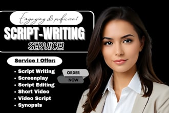 script writing, crowdfunding video, screenwriting short form video, movie script