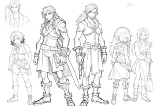 create character concept art sketch