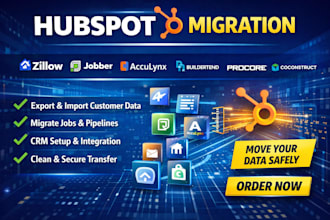 hubspot migration zillow jobber acculynx buildertrend procore coconstruct
