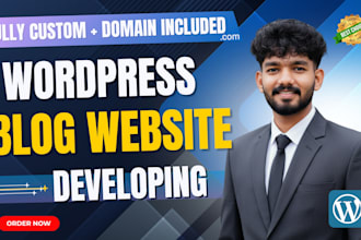 create a wordpress blog website with domain setup