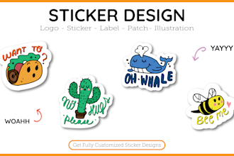 do sticker design for merch