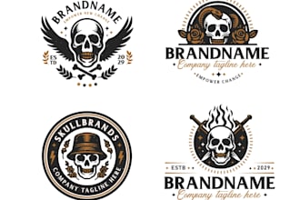 make high quality goat head skull logo with creative concept