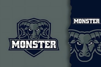 make different angry red bull head mascot logo design