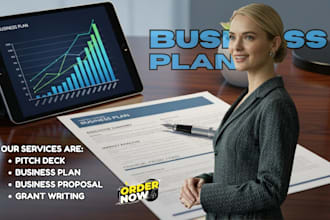write a business plan with a financial plan for startups, business plan writer