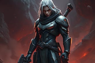 create fantasy, sci fi, character with hyperrealistic style