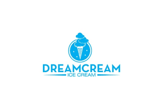 design traditional ice cream shop logo