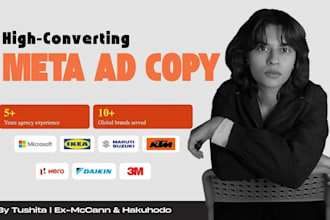 write meta ad copy and creative strategy that converts
