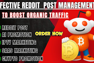 promote ai app tech tools brand online store website product via reddit service